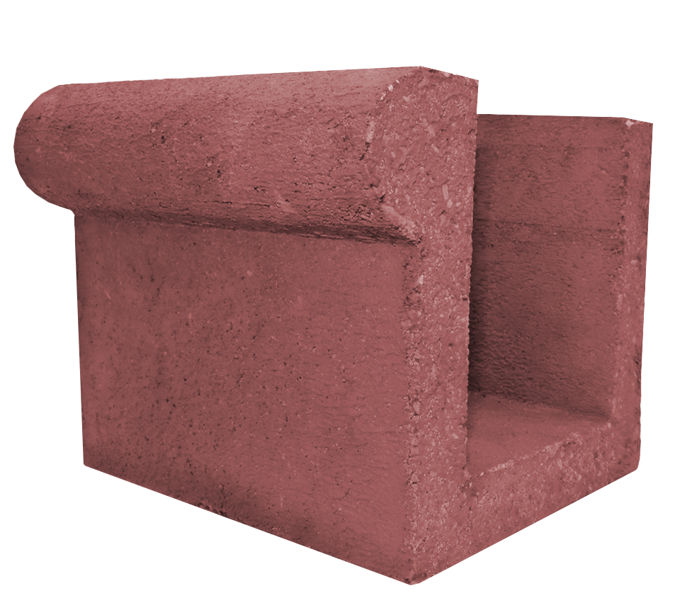 metro lineal de Bolck dala estructural con remate 20x20x20 cm